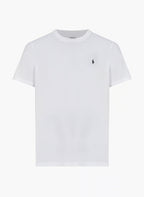 T-Shirt Ralph Lauren col rond jersey coupe ajustée Blanc