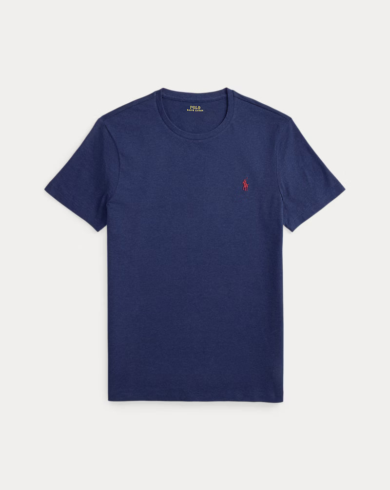 T-Shirt Ralph Lauren col rond jersey coupe ajustée Bleu marine