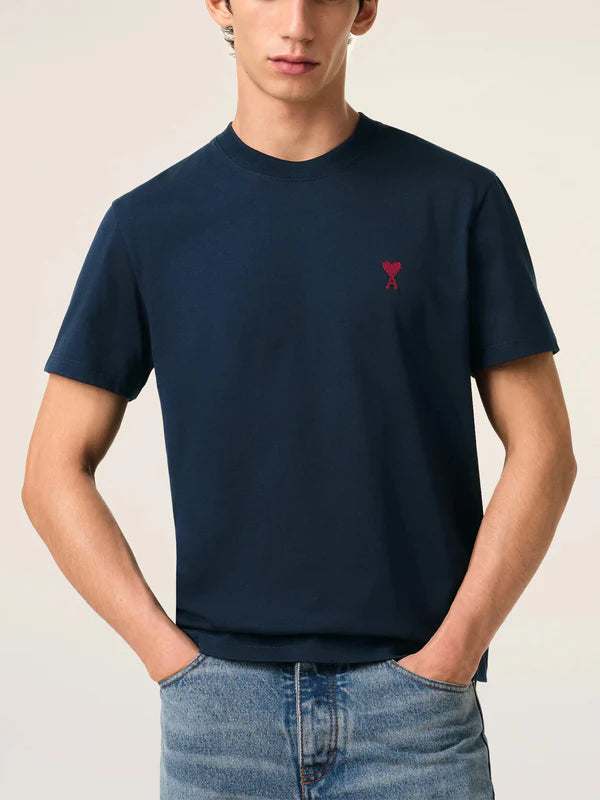 Tshirt Ami De Coeur Rouge Bleu en Coton